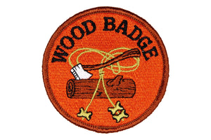 Wood Badge Axe N Log Three Beads Patch
