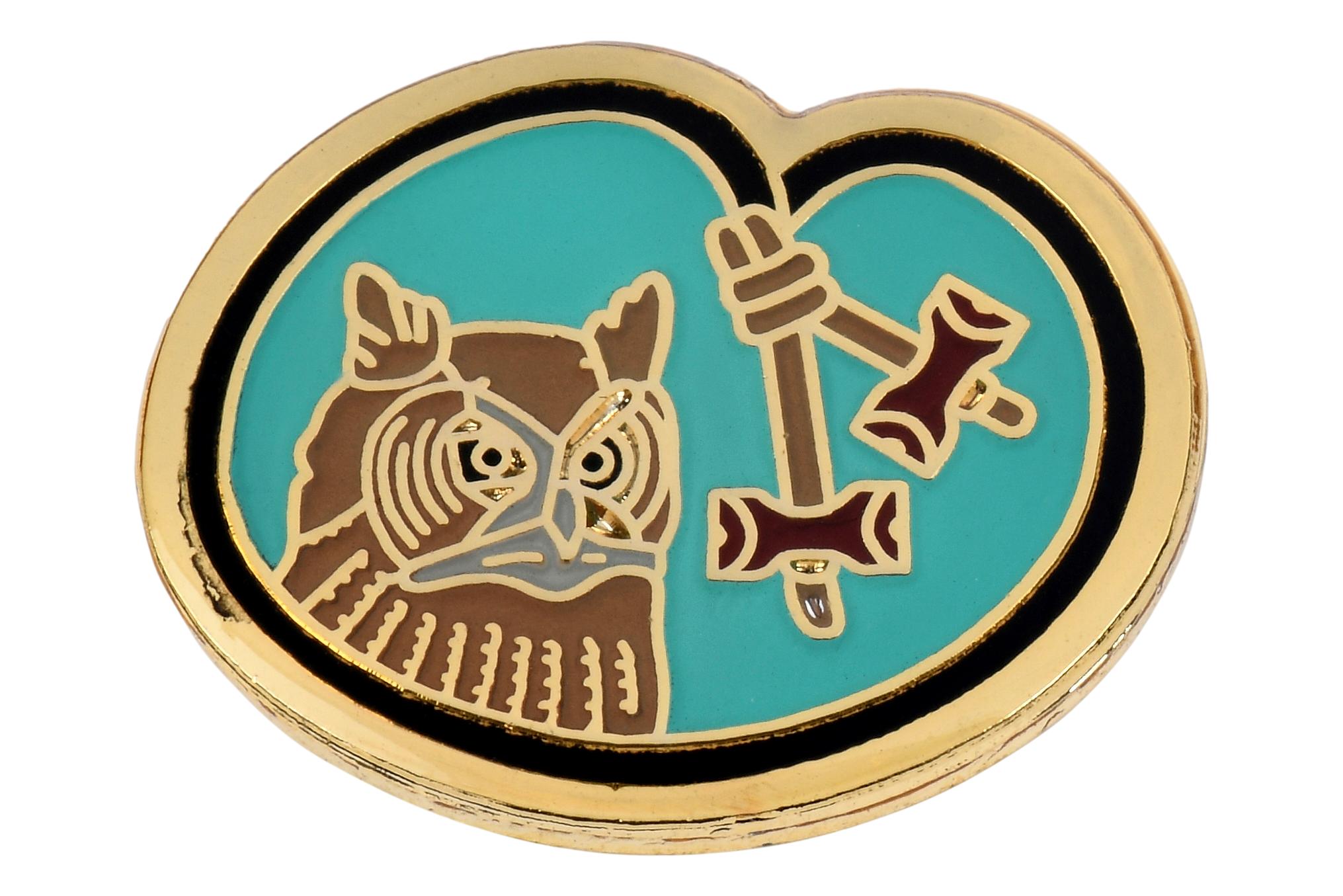 Owl Oval Bead Pin