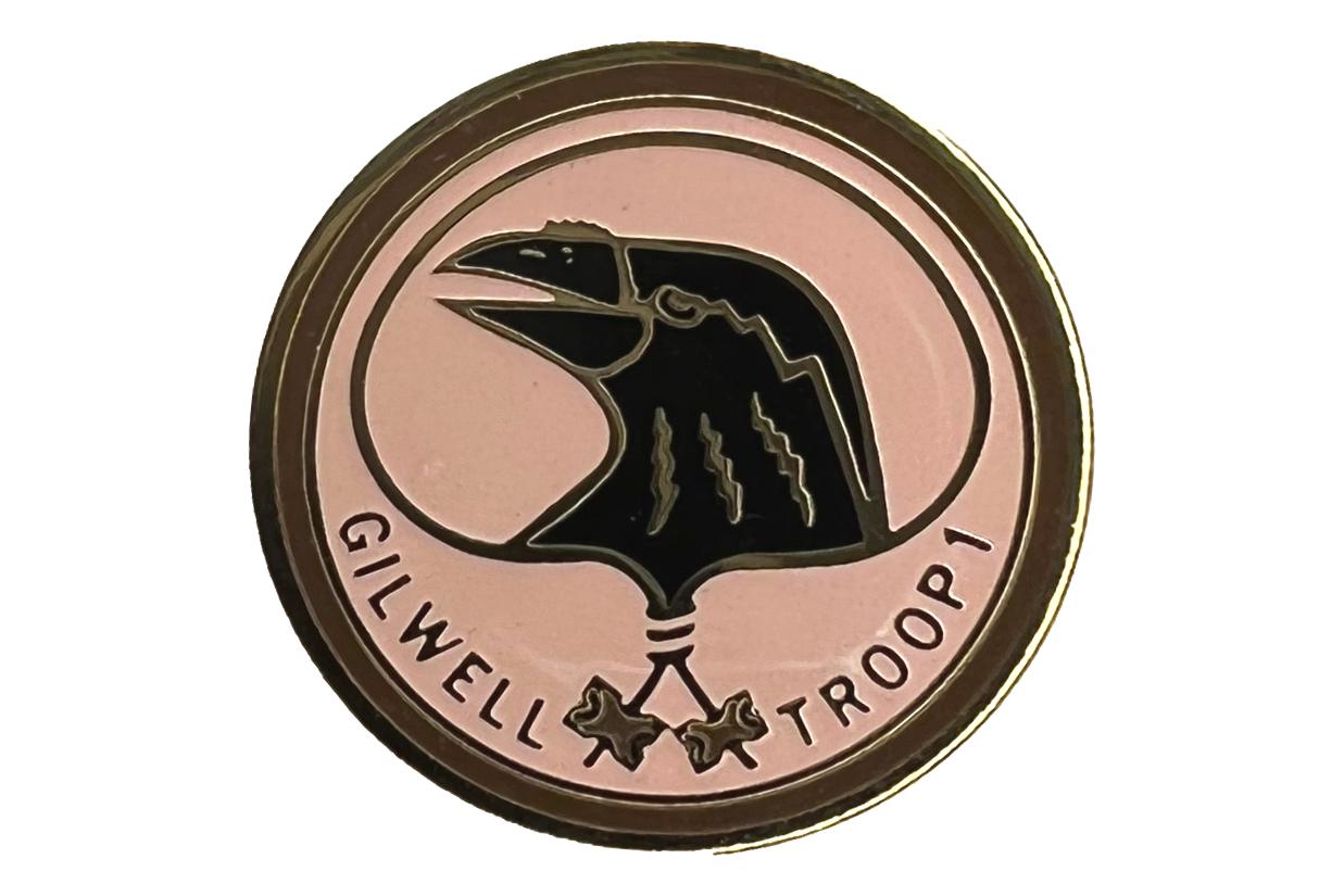 Raven Gilwell Troop 1 Pin